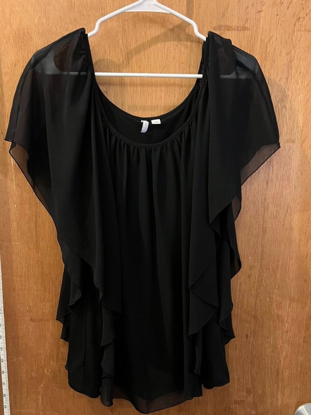 Size XL - Cato - Flowy Sheerish Wing Sleeve Pullover